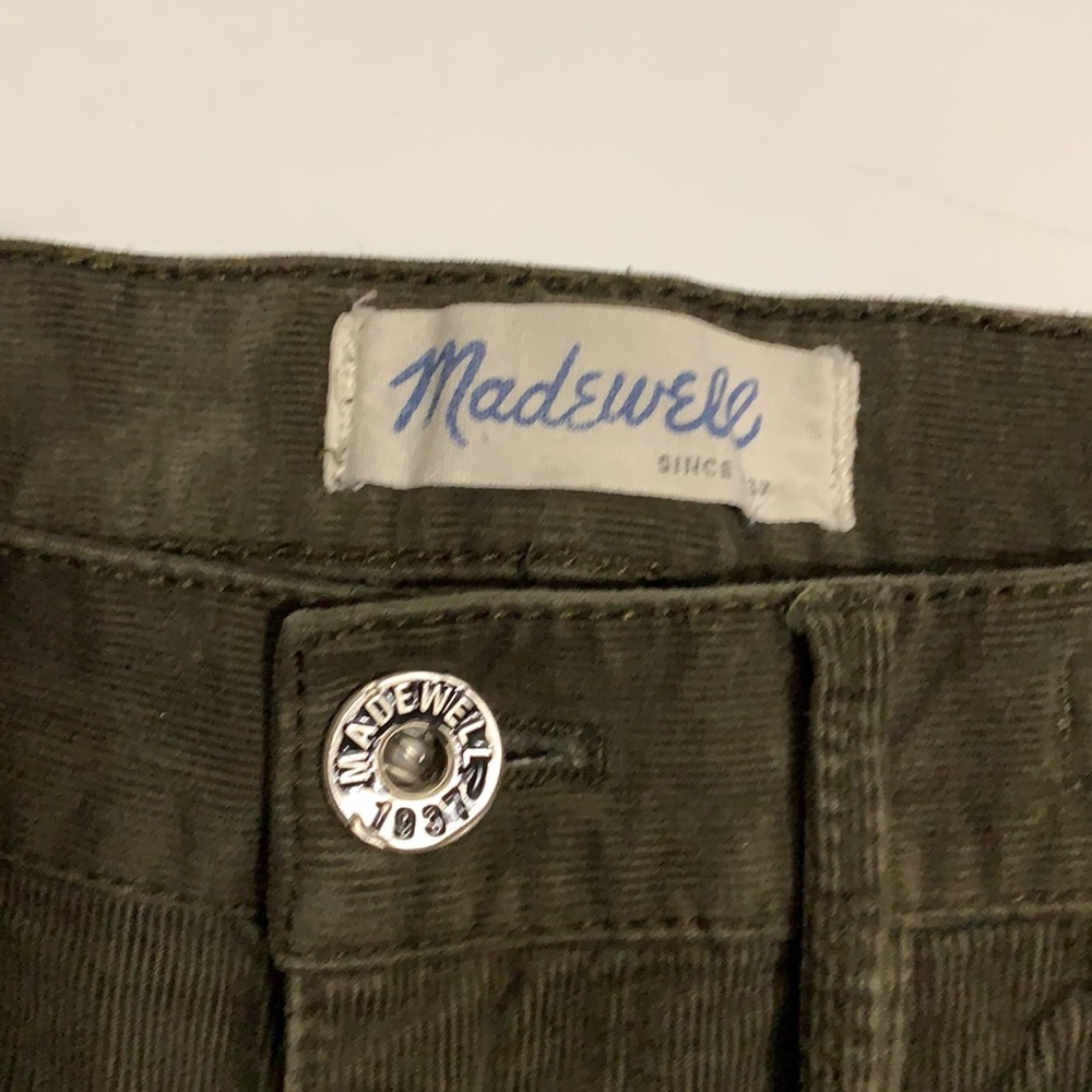 MADEWELL Olive Green Corduroy Skinny Pants Jeans Size 27 - Picture 5 of 10